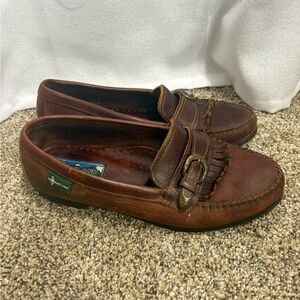 Men’s Eastland Stanford‎ Leather Loafers Shoes Mocs Buckle Kiltie Sz 10 GVC